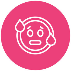 Hot Face Vector Icon
