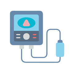 Medical Infusion Pump Vector Illustration on Black Background