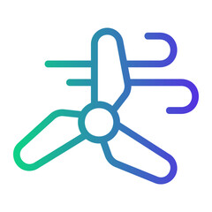 Fototapeta premium wind turbine Line Gradient Icon