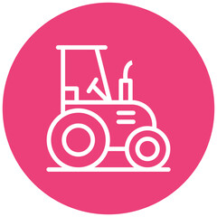 Smart Tractor Vector Icon