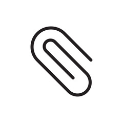 Obraz premium paper clip flat icon vector