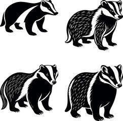 badger-vector-silhouette illustration