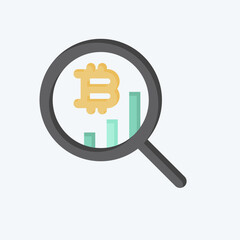 Icon Statistical Analysis. related to Cryptocurrency symbol. flat style