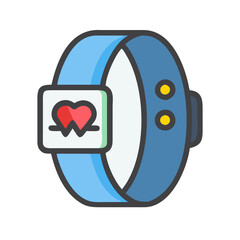  Dynamic Smart Health Band Illustration