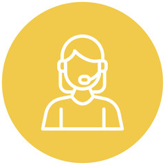 Tech Support Agent Female Icon