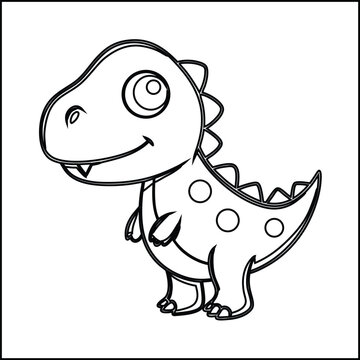 The crocodile coloring book line art
