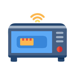 Smart Microwave Oven Illustration: Wireless, Modern, and Efficient