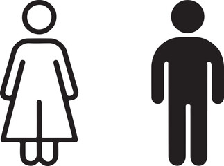 Fototapeta premium Unique style, Man and woman's Infographic logo icon vector illustration