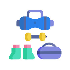 Water Aerobics Equipment Still Life on Black Background