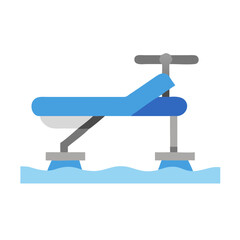 Modern Water Treadmill Icon for Fitness and Therapy