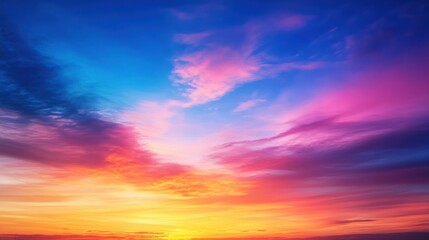 Fototapeta premium Vibrant Sunset Sky: A Symphony of Colors