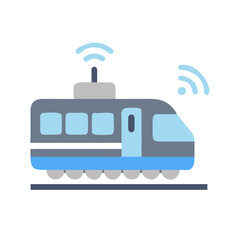 Connected Train Icon: Smart Transportation and Technology