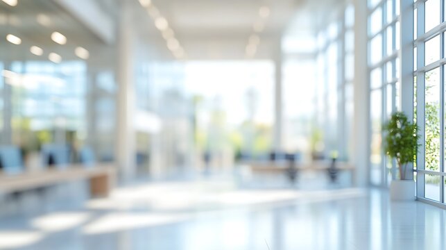 Abstract blurred office interior room. blurry working space with defocused effect. use for background or backdrop in business concept