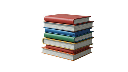 Stacked books colorful education knowledge learning reading study textbook literature library 100