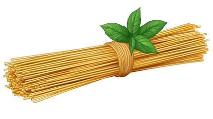 Bundled Pasta with Basil