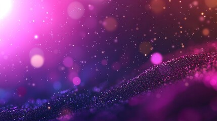 Obraz premium Abstract swirling particles, vibrant colors, bokeh lights, digital design