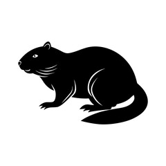beaver-vector-silhouette illustration