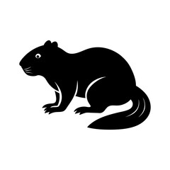 beaver-vector-silhouette illustration