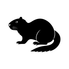 beaver-vector-silhouette illustration