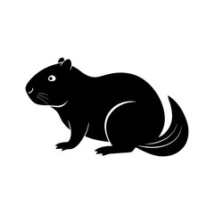 beaver-vector-silhouette illustration