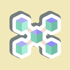 Fototapeta premium Sticker Node. related to Cryptocurrency symbol