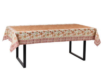 wooden table isolated  Jaipuri Square Cotton Table Cover