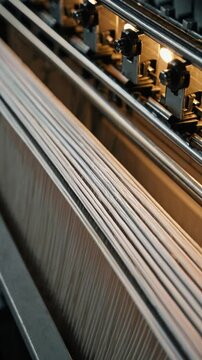 yarn warping machine in a textile weaving factory
