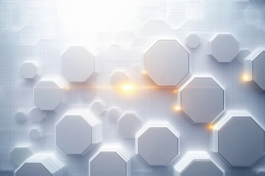Futuristic hexagon pattern background with minimalistic high-tech digital design