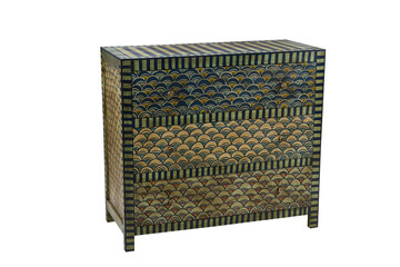 old wooden box isolated  Solid Wood Handle Bedside Tables & Cabinets 