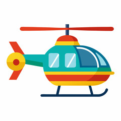 toy helicopter vector illustration