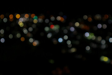 sparkling colorful lights at night with blur and long exposure effects
