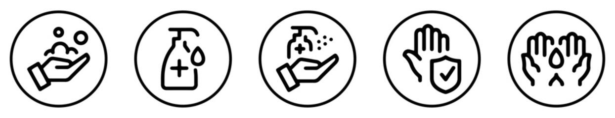 Washing hands icons.eps