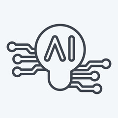 Icon Smart Ideas. related to Artificial Intelligence symbol. line style