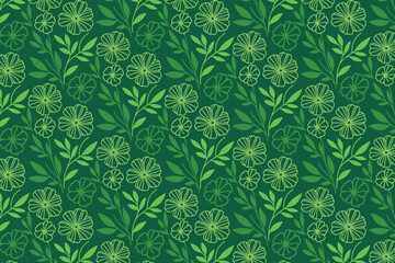 one line floral pattern featuring modern sketch flowers and abstract leaves for seamless textile wallpaper and home fashion

