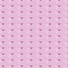Pattern seamless heart abstract background. Repeated hearts. Cute seamless pattern