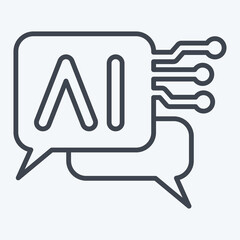 Icon Chat Bot 2. related to Artificial Intelligence symbol. line style