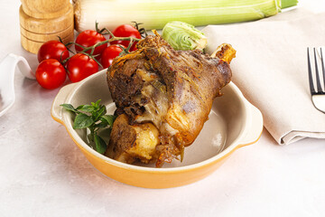 Baked Lamb shank with bone