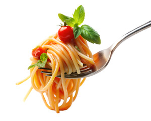 Delicious Spaghetti on a Fork Italian Cuisine Food Photography