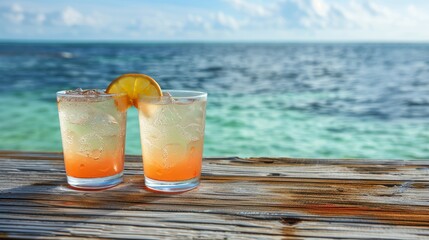 Vibrant beach cocktails  a refreshing selection of colorful drinks for your tropical getaway