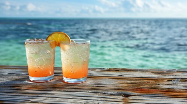 Vibrant beach cocktails  a refreshing selection of colorful drinks for your tropical getaway