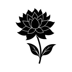 Fototapeta premium flower-vector-silhouette illustration