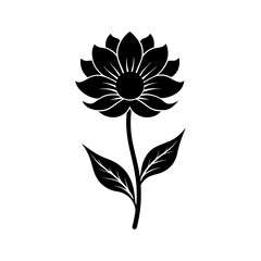 flower-vector-silhouette illustration