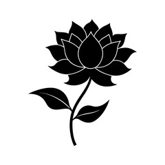 flower-vector-silhouette illustration