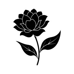 flower-vector-silhouette illustration