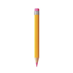 A simple pencil icon with a flat design, transparent background 