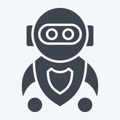 Icon Machine Learning. related to Artificial Intelligence symbol. glyph style