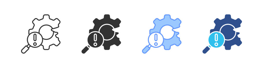 Disruption Multi Style Icon Set Vector 