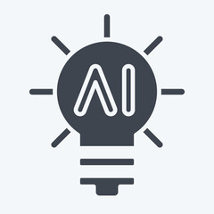 Icon Innovation. related to Artificial Intelligence symbol. glyph style