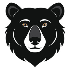 Bear Head Vector Line Art Design