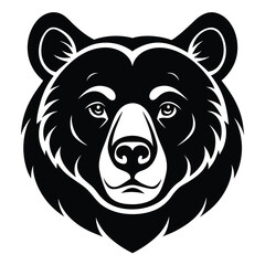 Bear Line Art Vector Head Design